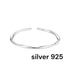【即購入歓迎】Silver925 ツイストデザイン バングルシンプル