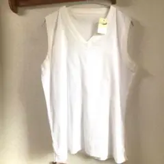 【新品未使用】クロコダイル 肌シャツ ノースリーブ Vネック 綿100% LL