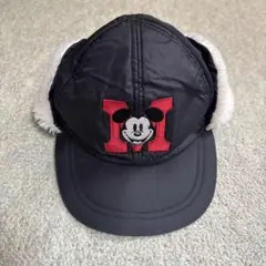 ミッキーマウス フライヤーキャップ 黒　キッズ