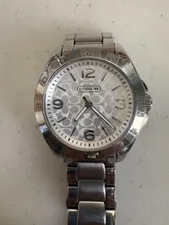 COACH シルバー ドットパターン 時計