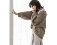 【美品】LOWRYSFARM★ローリーズファーム　ケーブルニットカーディガン