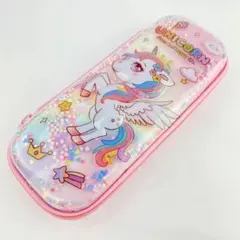 新品 ペンケース ユニコーン 文房具 雑貨 韓国 可愛い 筆箱 ジッパー ケース