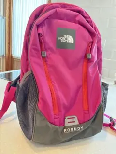 ノースフェイスROUNDYリュックサックピンクグレー小学生小学校