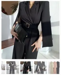 黒いブレザー風オールインワン