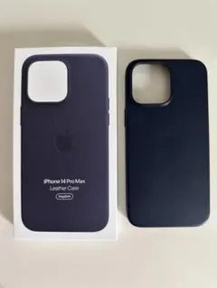 iPhone 14 Pro Max純正レザー ケース　インク