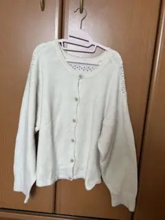 Samansa Mos2 アイボリー カーディガン F