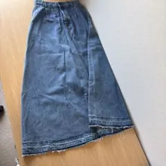 GU デニムロングスカート ライトブルー