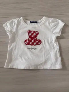 moujonjon 半袖Tシャツ クマ 刺繍 ホワイトのサムネイル