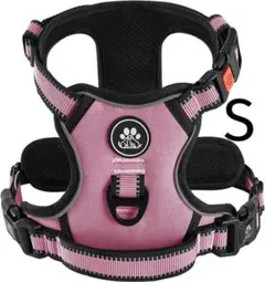 犬用ハーネス S サイズ ピンク 喉に優しい 引っ張り防止