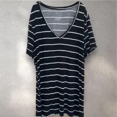 APT.9 條紋 T恤 XL 黑色 白色 短袖 女