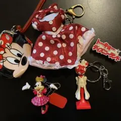 ミニー　ディズニーリゾート　キーホルダー　コインケース　ピンバッジ　５個セット