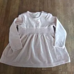 H&M ピンク 長袖ワンピース 80