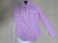 RALPH LAUREN Super Slim Fit ピンクの長袖シャツ