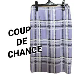 クードシャンス 40 チェック 膝下 スカート タイトスカート 美品