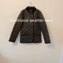 最終価格トラディショナルウェザーウェア　キルティングジャケット　黒　34 ドット