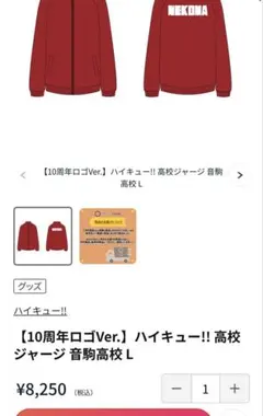 ハイキュー‼︎ 公式　音駒ジャージMサイズ上