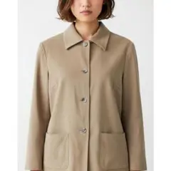 【美品】 フェイクスエードジャケット ベージュ Mサイズ