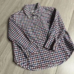 ポロ ラルフローレン チェックシャツ 90cm 赤 青 綿100%