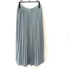 UNIQLO シフォンプリーツロングスカートMサイズ　ブルー