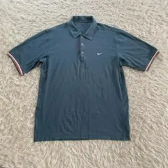 NIKE GOLF 半袖ゴルフポロシャツ ライン　刺繍ロゴ