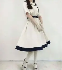 サイド衿バイカラーワンピース/F i.n.tのサムネイル