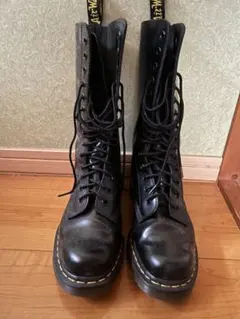 レザーロングブーツ 黒　dr.マーチン