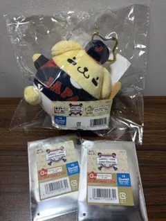タイトーくじ 侍ジャパン×サンリオ C賞 カラビナ付きマスコット ポムポムプリン
