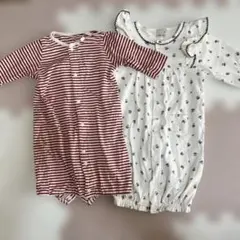 ツーウェイオール2枚セット　まとめ売り　新生児　カバーオール　ドレスオール　50