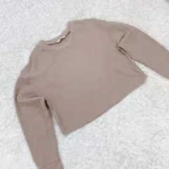 【 ZARA ザラ 】トップス 長袖 ニット ブラウン Mサイズ クロップド丈