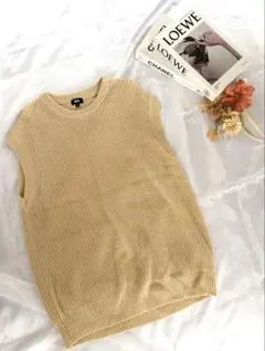 ユニクロ UNIQLO ニット ベスト ホワイト 白 重ね着 メンズ レディース
