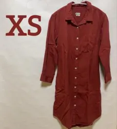 BRIDGE & BURN レッド シャツ ワンピース XS ポケット付き