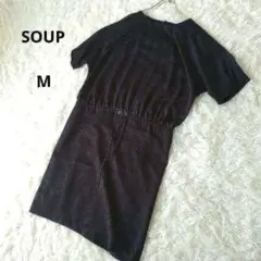 SOUP 総柄リバティ柄チュニックワンピース 　ウエストジャザードローコードMのサムネイル