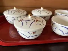 香蘭社　湯飲み 蓋付き　5客セット