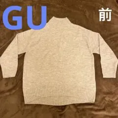 【期間限定】GU オーバーサイズハイネックニットチュニック　長袖　サイズL