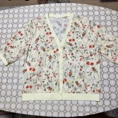 花柄 カーディガン 五分袖のサムネイル