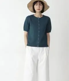 【美品】ヒューマンウーマン　半袖カーディガン