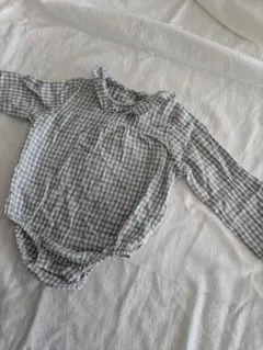 ★あいさん専用ZARA ロンパース チェック フリル 6-9m 74