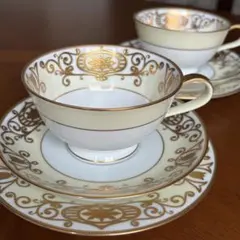 オールドノリタケ★クリスマスボール★手描きトリオペア【希少品】