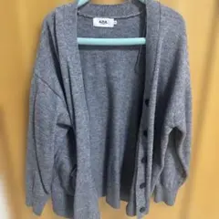 AZUL グレー ニットカーディガン M