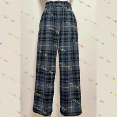 niko and ... ニコアンド パンツ グレー チェック