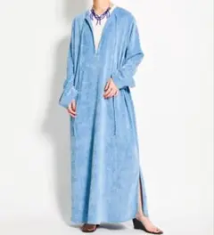 CITYSHOP✨VELVETEEN KAFTAN DRESS　ブルー