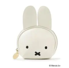 新品未使用♡miffy ミッフィー フェイスポーチ　ホワイトのサムネイル