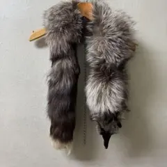 フォックス　リアルファー　毛皮　襟巻　剥製 頭足付き