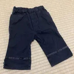 BeBe ブラック　パンツ　レース　ラメ　ボタン　ゴム　ポケット