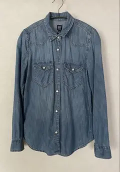GAP デニム長袖シャツ XS ブルー
