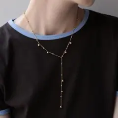 AJIRO　つぶつぶY字ネックレス