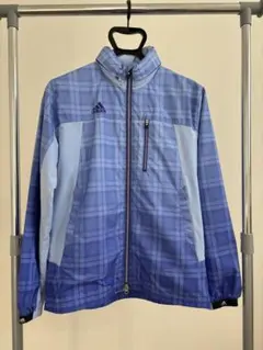 【adidas golf】青系 チェック柄 ジャケット