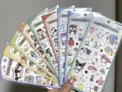 【国内正規品】ディズニーサンリオ　フラッフィースケッチステッカーズ　9枚セット