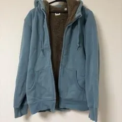 UNIQLO ボア フリース フルジップパーカー ブルー XL