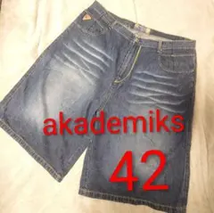 akademiks デニムハーフパンツ 42インチ　大きいサイズのサムネイル
